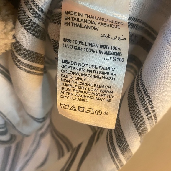 Chico's Sleeveless Button Down Striped Top - Gray and White - Picture 3 of 5